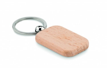 Logotrade promotional product image of: Rectangular wooden key ring Bauska